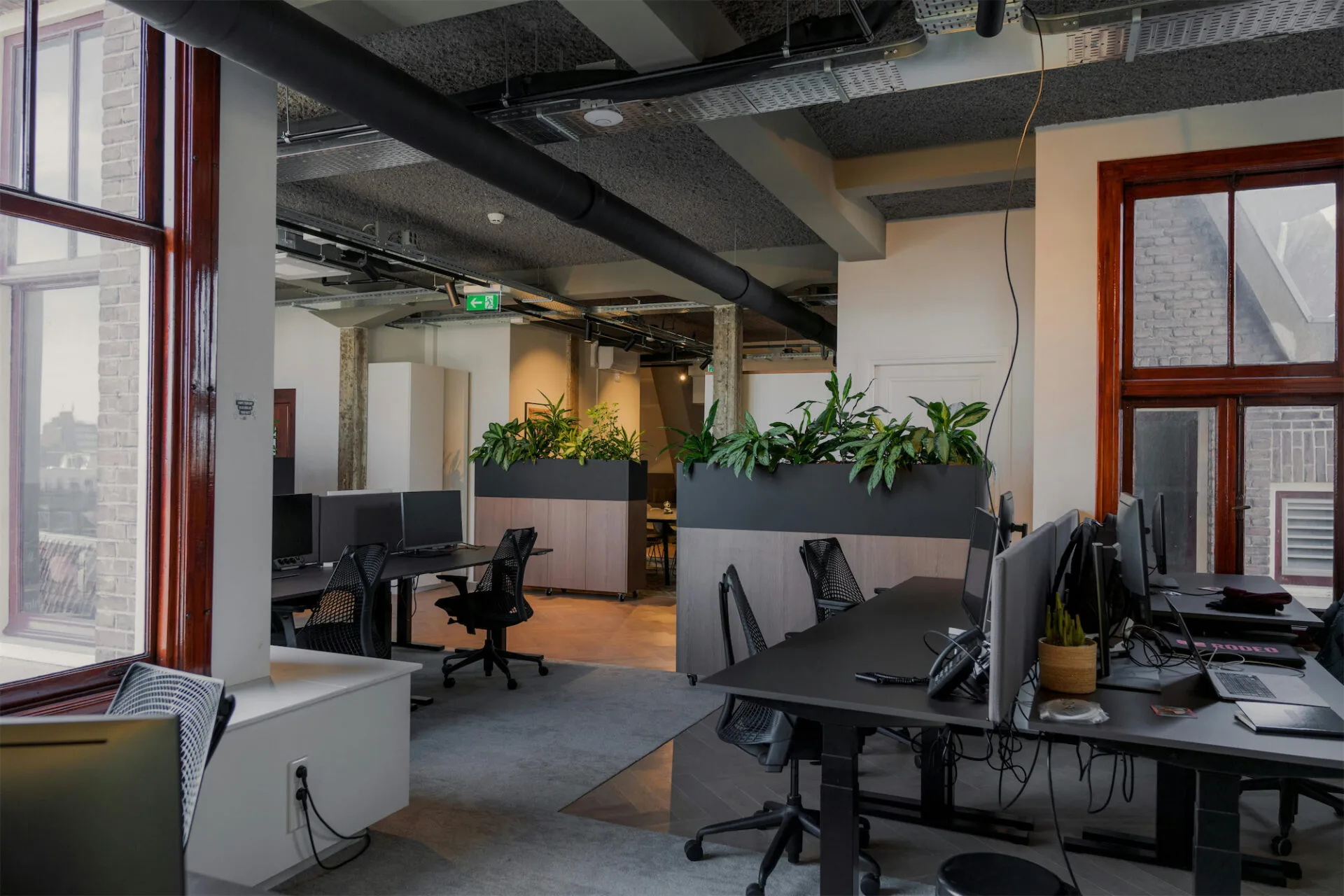 Modern office interior with desks